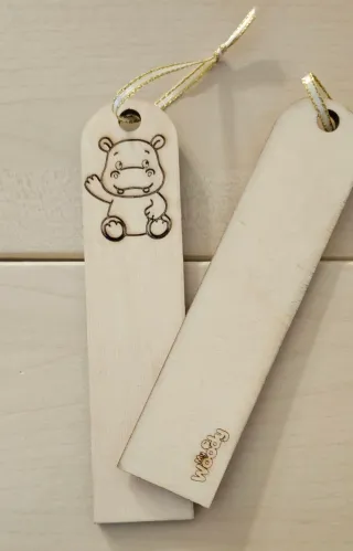 Segnalibro legno fatto a mano bambini