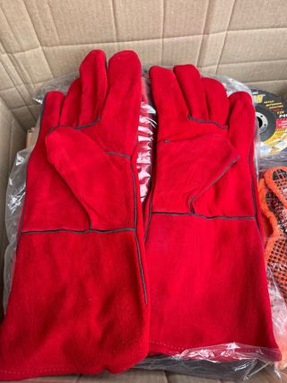 Guantes de piel para soldador