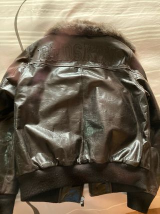 Cazadora de piel Redskins marrón