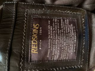 Cazadora de piel Redskins marrón