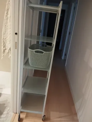 Estantería Metálica con Baldas de Cristal