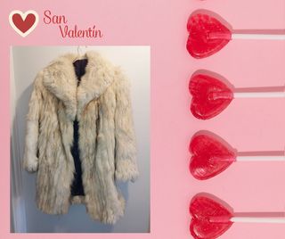 Chaquetón de pelo beige