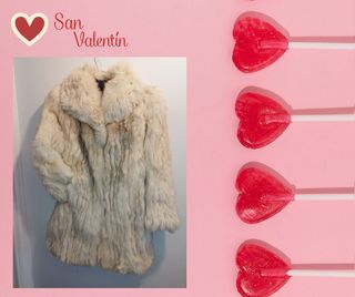 Chaquetón de pelo beige