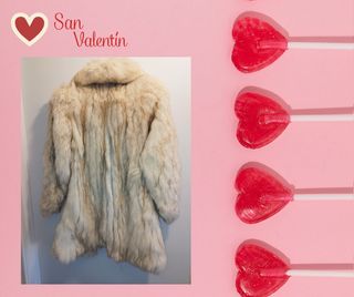 Chaquetón de pelo beige