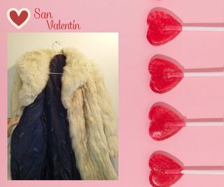 Chaquetón de pelo beige