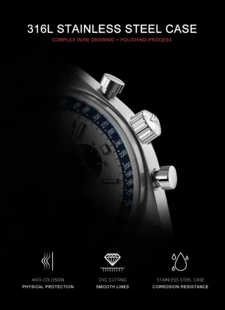 Reloj CADISEN Hombre Azul y Plateado