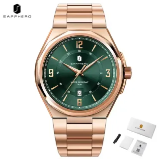 Reloj Sapphero Hombre Oro y Verde