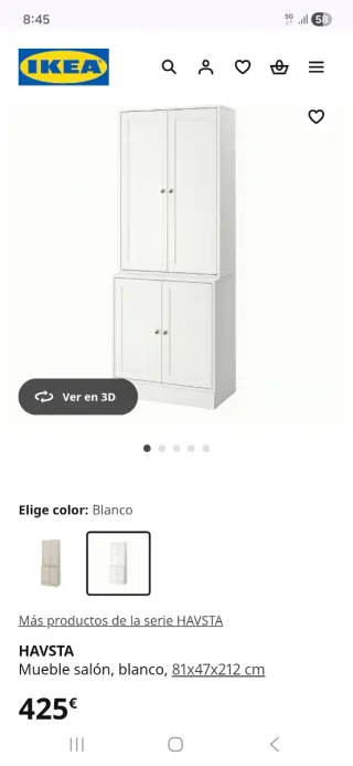 Mueble Havsta Ikea Gris Madera