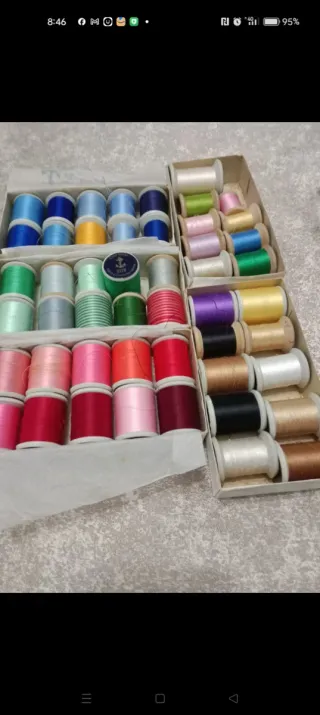 Lote Hilos Ancora Algodón Bordar Máquina