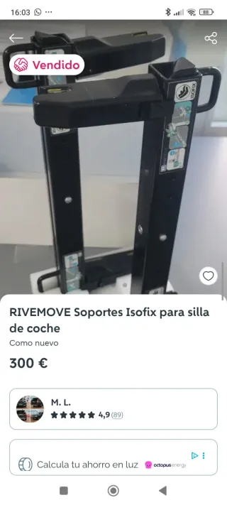 Rimemove ,Sistema separador Isofix, separador.