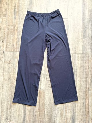 Pantalones H&M Talla M Fluidos Mujer Azul Gris