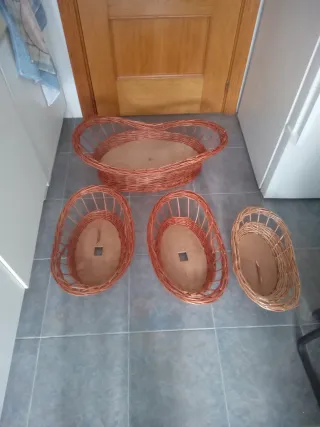 Cestas de mimbre varios tamaños