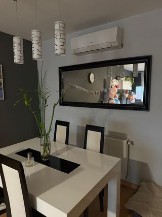 Lámpara colgante cristal y acero