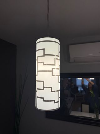 Lámpara colgante cristal y acero