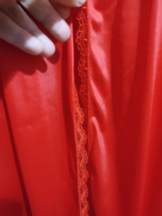 Completo notte camicia e vestaglia rosso Taglia S