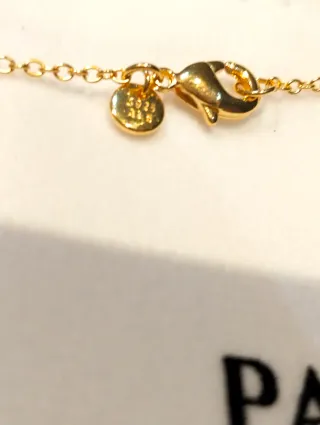 Gargantilla Pandora Corazón Baño Oro 14k