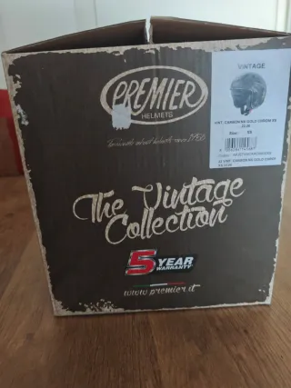 Casco Premier Vintage Negro Dorado