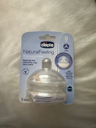 Tetinas Chicco NaturalFeeling 6m+ (2 uds) NUEVAS