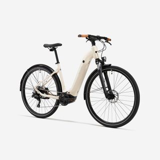 Bicicleta eléctrica trekking motor central  E-Actv 500 Beis