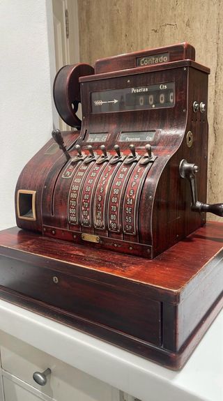 Caja Registradora Antigua National Restaurada