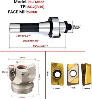 NUEVO! Kit Fresado R8-FMB22 + 12 Pastillas