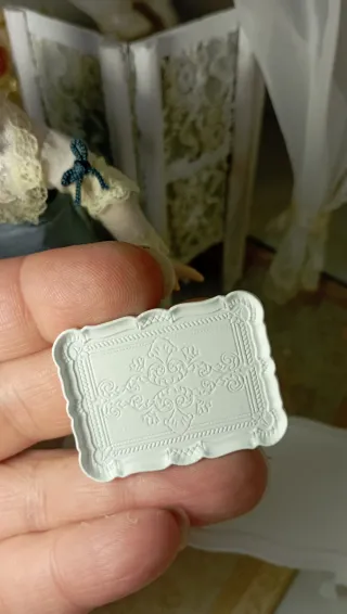 Vassoio Metallo 1:12 Dollhouse Medio