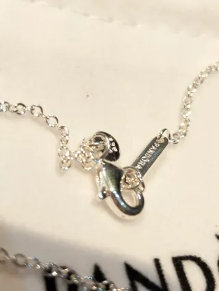 Gargantilla Pandora Plata Corazón rosa