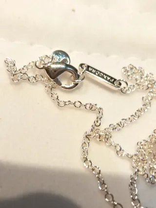 Gargantilla Pandora Plata Corazón rosa