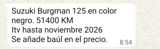 Suzuki Burgman 125 Negra