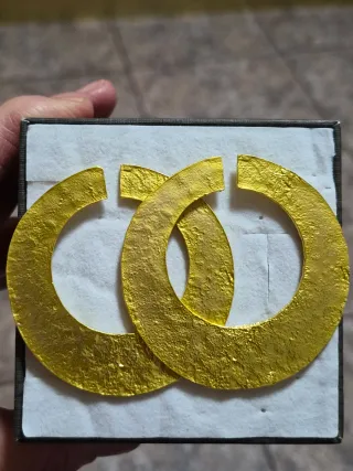 Pendientes Aro Zara Dorados Acero