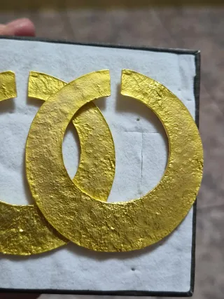 Pendientes Aro Zara Dorados Acero