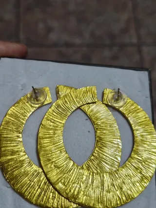 Pendientes Aro Zara Dorados Acero