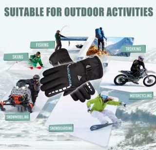 Guantes de moto negros nuevos