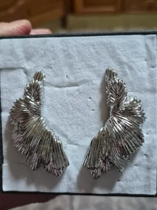 Pendientes Zara Acero Plateado