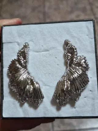 Pendientes Zara Acero Plateado