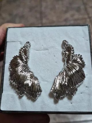 Pendientes Zara Acero Plateado