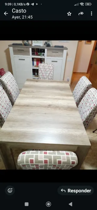 Mesa comedor y 6 sillas