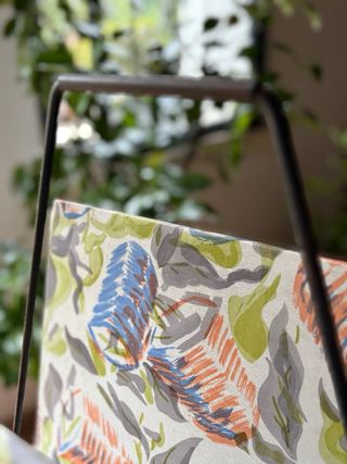 Portariviste vintage tessuto e metallo