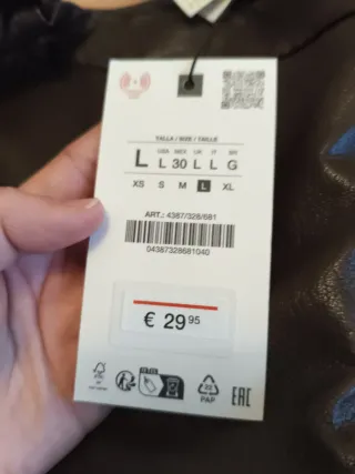 Falda midi efecto piel Zara