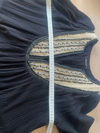 Camisa Mes Demoiselles negra bordada