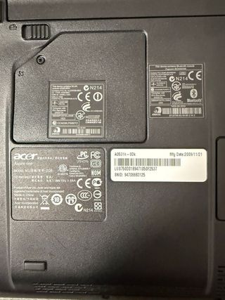 Portátil Acer Aspire One Negro/Gris