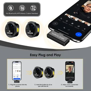 Microfono Wireless WAVLINK Lavalier