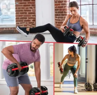 MANCUERNAS AJUSTABLES 24KG: ¡TU GYM EN 1 SOLO EQUI