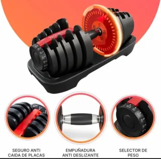 MANCUERNAS AJUSTABLES 24KG: ¡TU GYM EN 1 SOLO EQUI