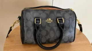 Bolso Coach Negro/Gris