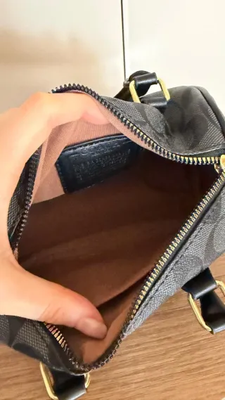 Bolso Coach Negro/Gris