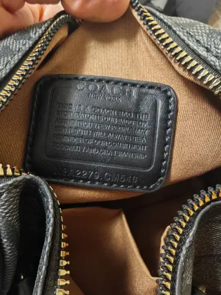 Bolso Coach Negro/Gris