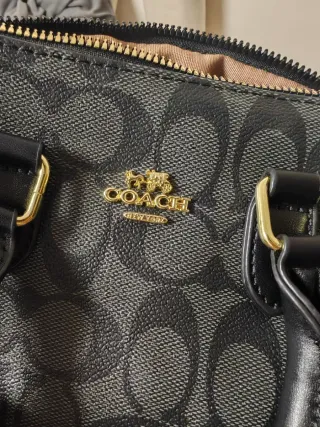 Bolso Coach Negro/Gris