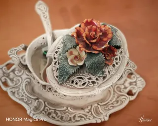 Sopera Vintage Decorativa Flores