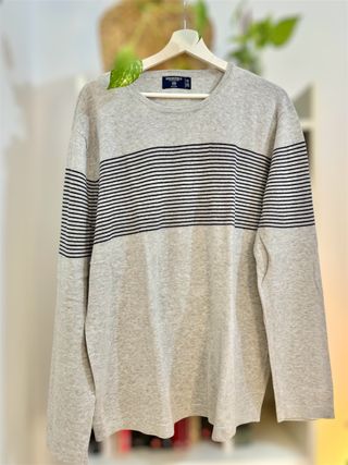 Jersey de hombre gris con rayas Springfield XXL